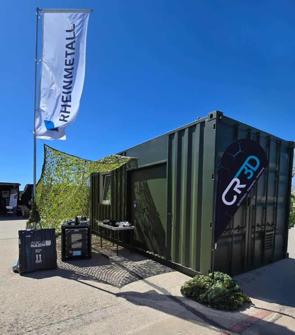 Rheinmetall Mobile Smart Factory Container vor Ort im AM Village