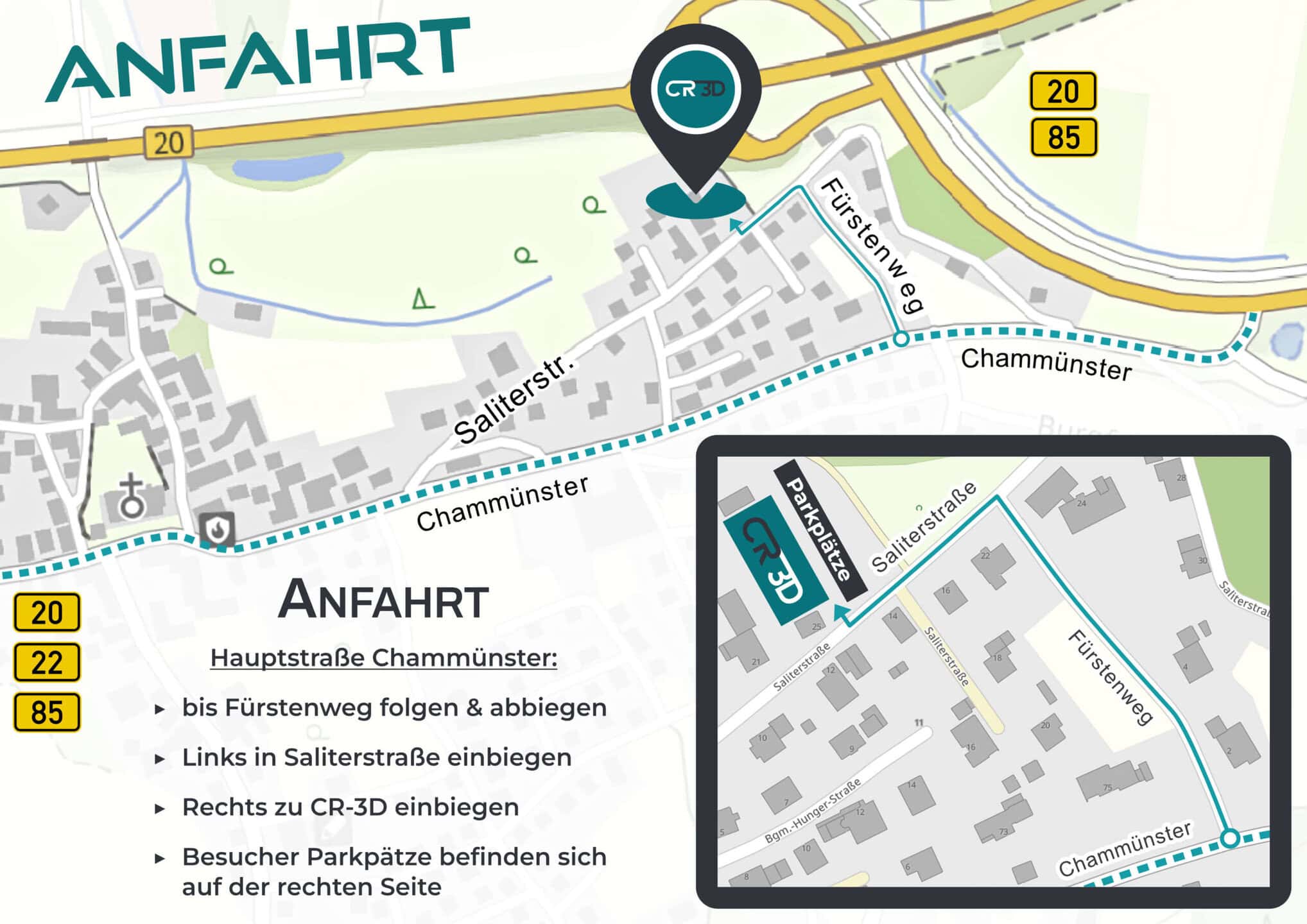 Anfahrt CR-3D